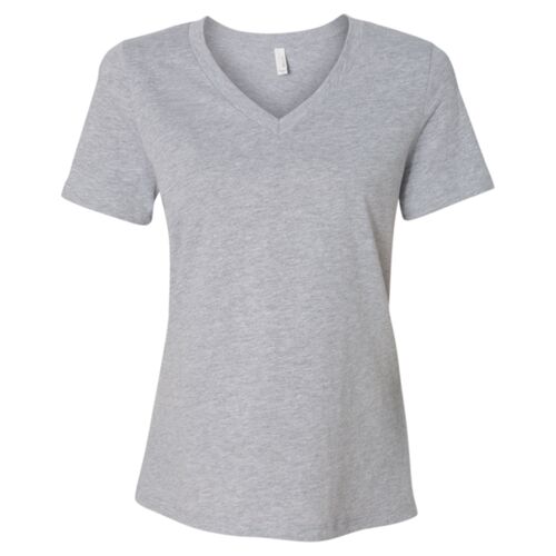 Women's Relaxed Heather CVC V-Neck Tee Thumbnail