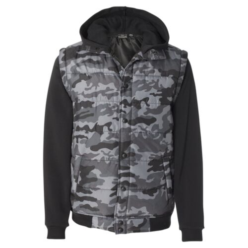 Men's Nylon Vest with Fleece Sleeves Thumbnail