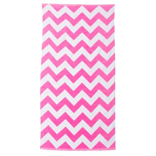 Chevron Velour Beach Towel Thumbnail