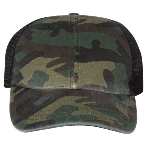 Garment Washed Printed Trucker Cap Thumbnail