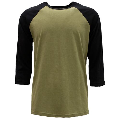 Unisex CVC Three-Quarter Sleeve Raglan T-Shirt Thumbnail