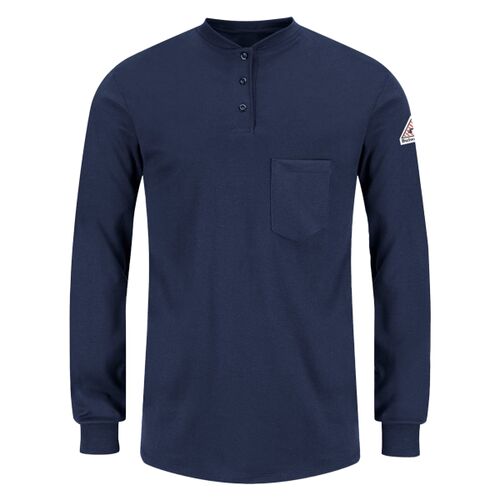 Women's Long Sleeve Tagless Henley Shirt Thumbnail