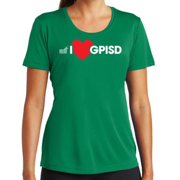 I HEART GPISD - Ladies 100% Poly T-Shirt Thumbnail